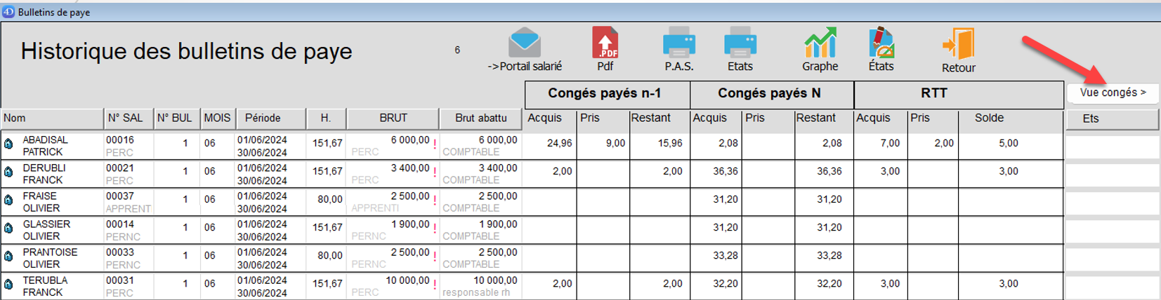 Mise à jour des congés payés 2024